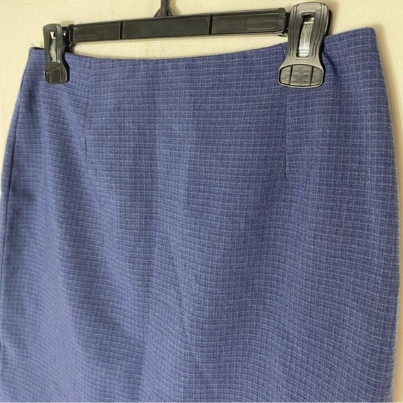 Vintage Emblem Blue Micro Plaid Mini Skirt 8 - Picture 8 of 11